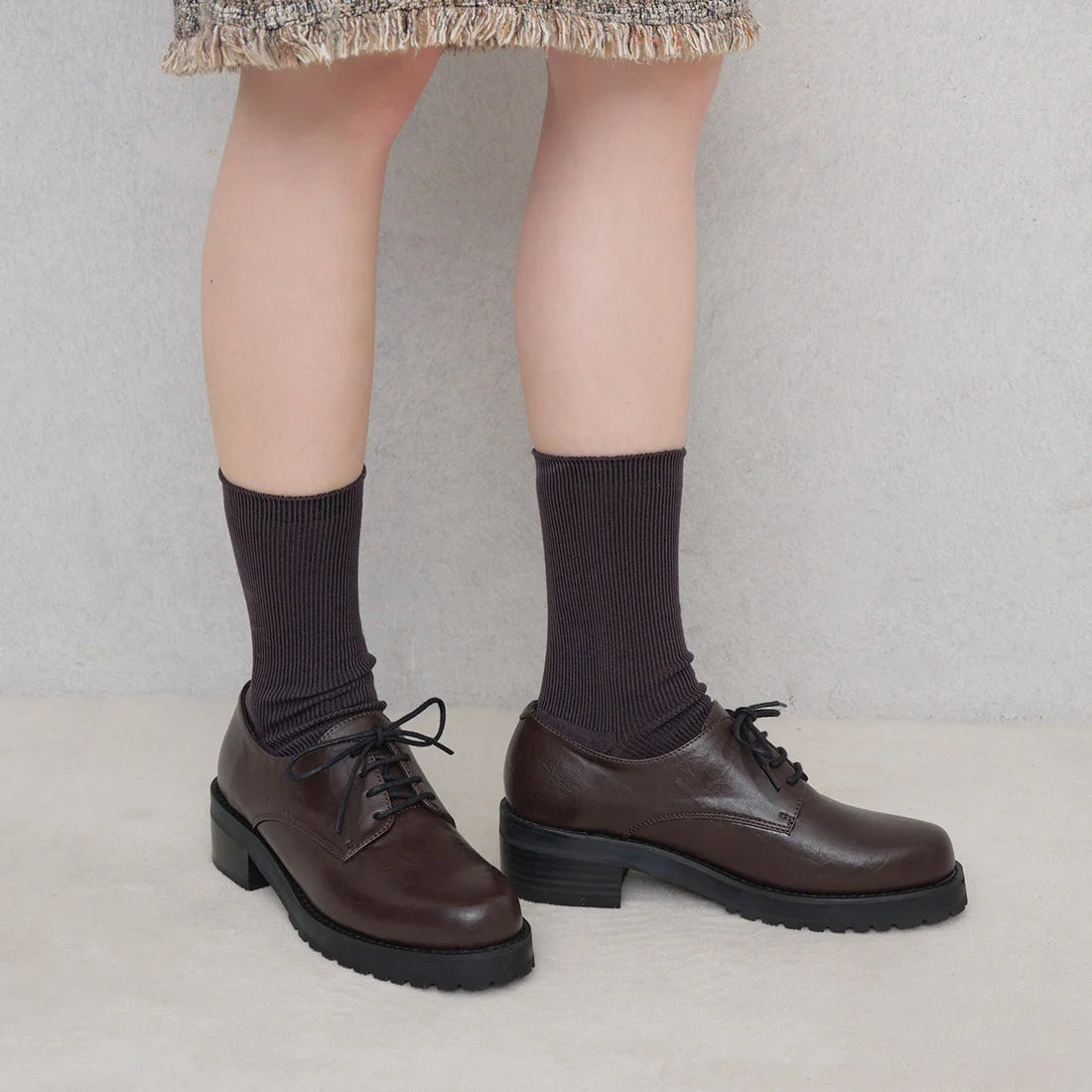 【新品現貨】 日本Launa lea 4.5cm踭優雅綁帶鞋 (SP036)(D Brown/ 深棕色)