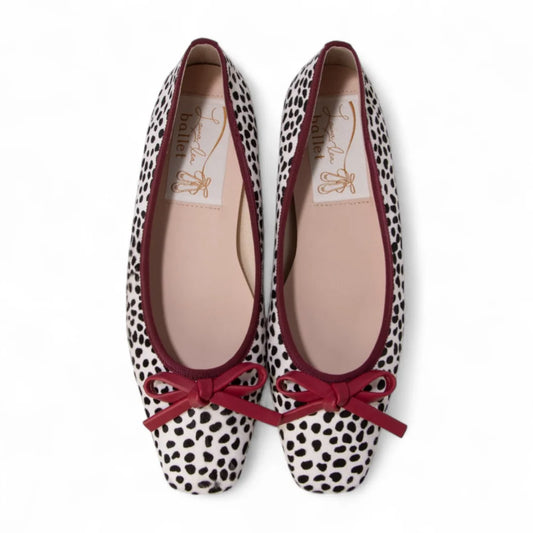 【新品預訂】日本製 Launa lea 方頭動物紋芭蕾鞋 (B7610A) (達爾馬提亞Z / Dalmatian Z )