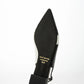 【新品預訂】日本製 Lauf Oletta 設計感可調節後拉帶平底鞋 (LH140 Black/C) (黑白色)
