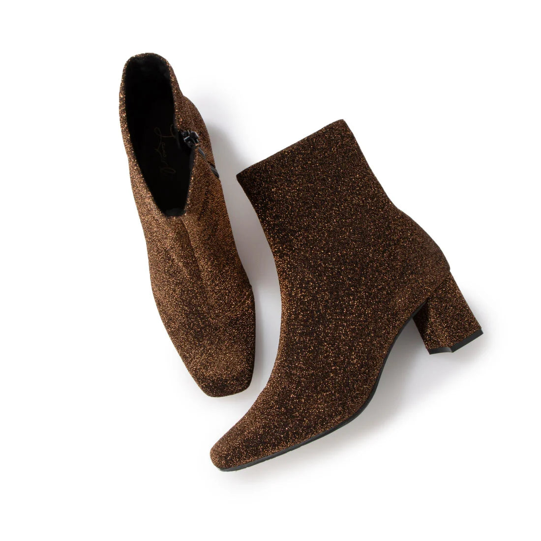 日本製 Launa Lea 6cm閃閃方頭短靴 (582)(棕色Z／Brown Z)