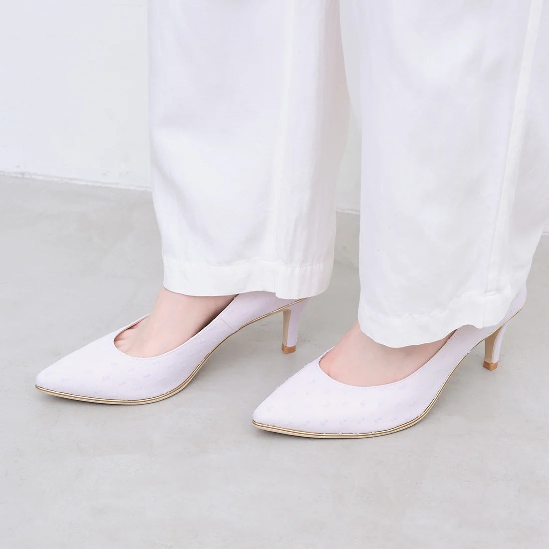 【新品預訂】日本製 Launa Lea Rich 7cm Gold Line高跟鞋 (80001F) (薰衣草色 Z / Lavender Z)