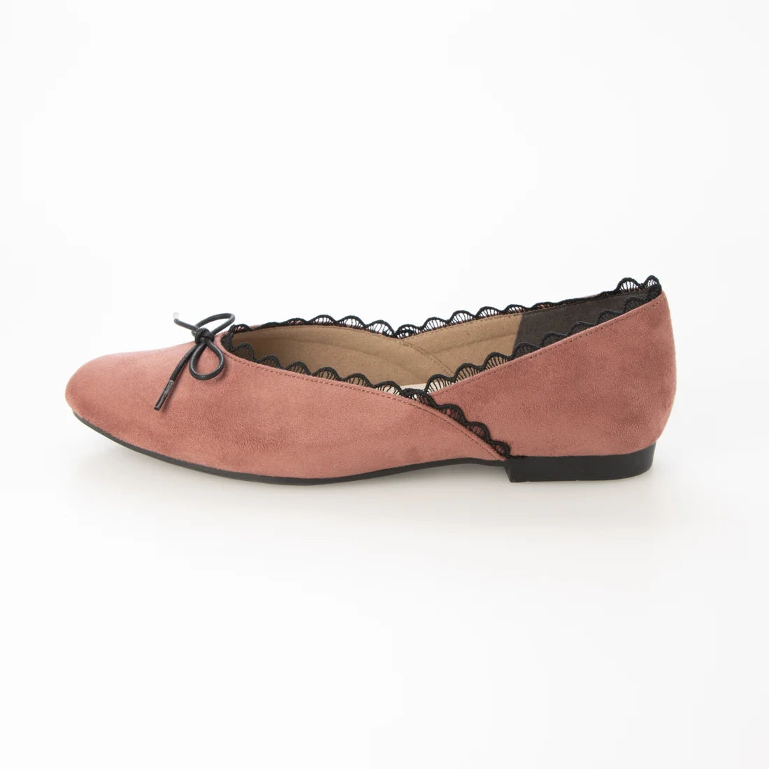 【新品預訂】日本製 Launa lea 經典蕾絲邊蝴蝶結芭蕾舞鞋 (B1616)(藕粉色/Mauve-S)
