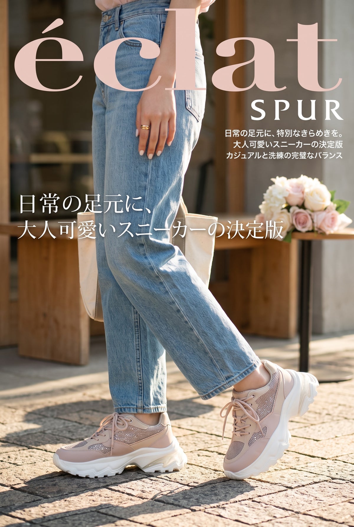 【現貨三對75折款式】日本潮牌Lucida 粉杏色 Merga 閃光透氣鞋底厚底運動鞋( 4438 PBG )