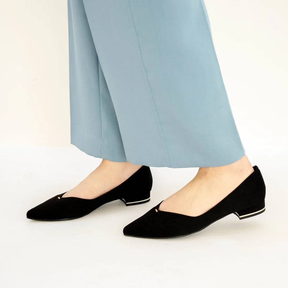 日本製 Launa lea 側切平跟高跟鞋 (492) ( 黑色／Black S )