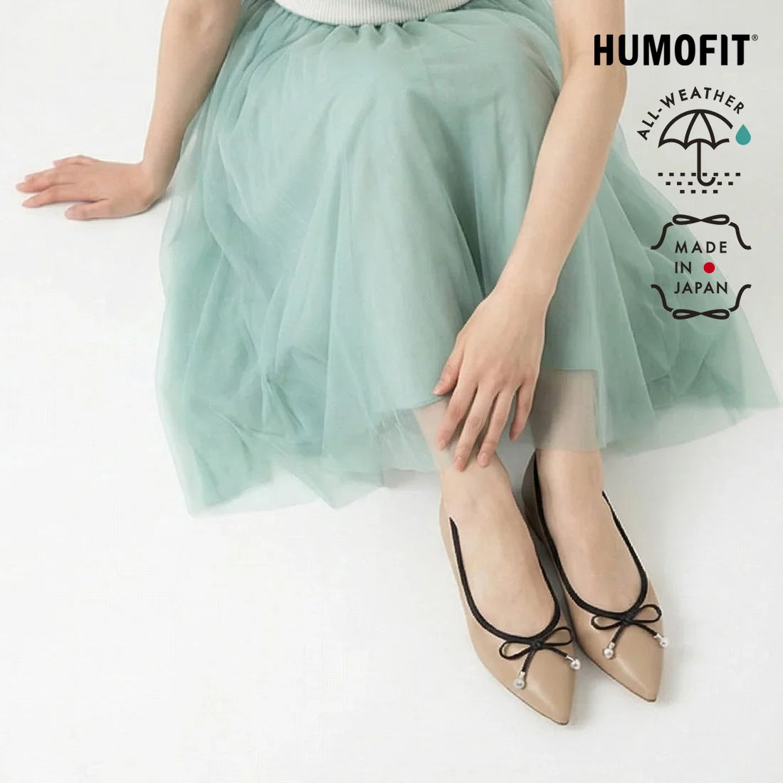 【新品預訂】日本製 Lauf Oletta [All Weather] 全天候尖頭珍珠芭蕾舞鞋 (LRH101 Beige/C) (杏色)
