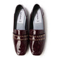 【新品預訂】日本製 Lauf Oletta 防水鉚釘方頭踩跟樂福鞋 (LRH122 Bordeaux-E) (亮面酒紅色)