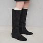 【新品現貨】Launa Lea 5cm內增高柔軟絨布長boot(S149)(黑色／Black S)