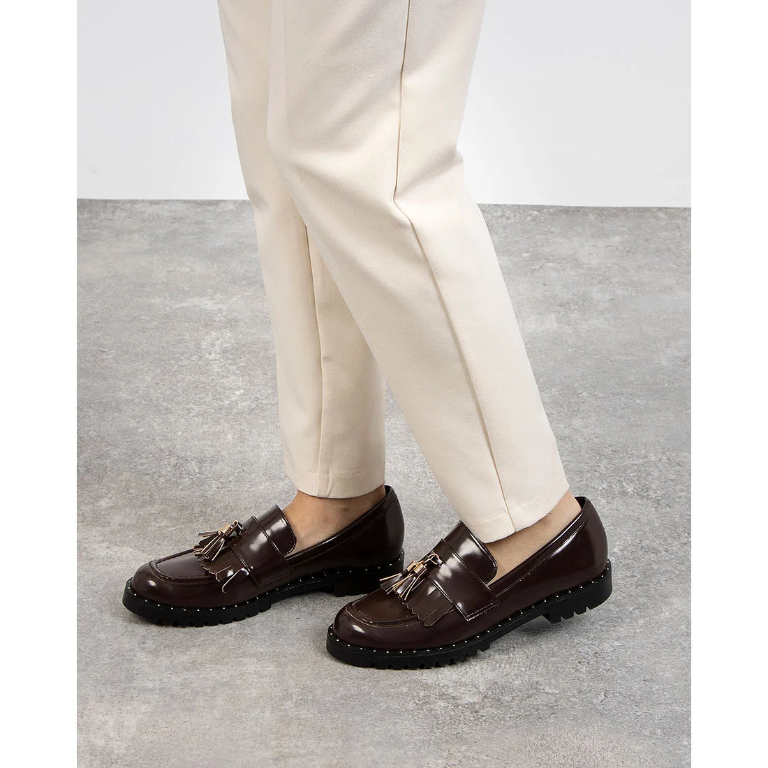 日本製 Launa lea 流蘇樂福鞋(SP035)(D Brown/ 深棕色)