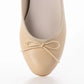 日本製 Launa lea 3.5cm踭蝴蝶結圓頭啞面芭蕾晴雨鞋 ( RB5001A ) (杏色/Beige)