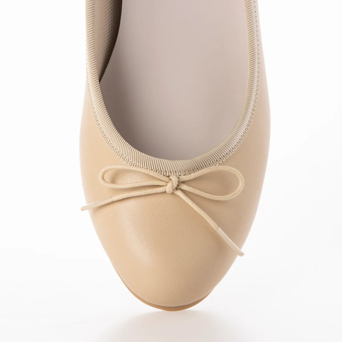 日本製 Launa lea 3.5cm踭蝴蝶結圓頭啞面芭蕾晴雨鞋 ( RB5001A ) (杏色/Beige)