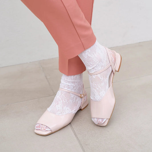 【新品預訂】日本製 Launa Lea 漆皮露趾涼鞋(624)(淺粉色E / L Pink E)