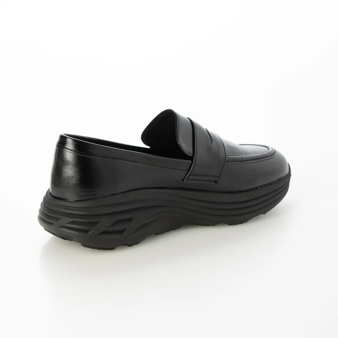 【新品預訂】日本潮牌Lucida 日本製 黑色 Biham Light 輕盈4.5cm厚底樂福鞋 (LC-5000 BLK )