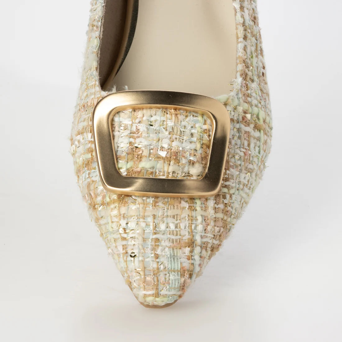 【新品現貨】日本製 Launa lea 金色方扣平底鞋 (576) (薄荷Z/C / Mint Z/C )