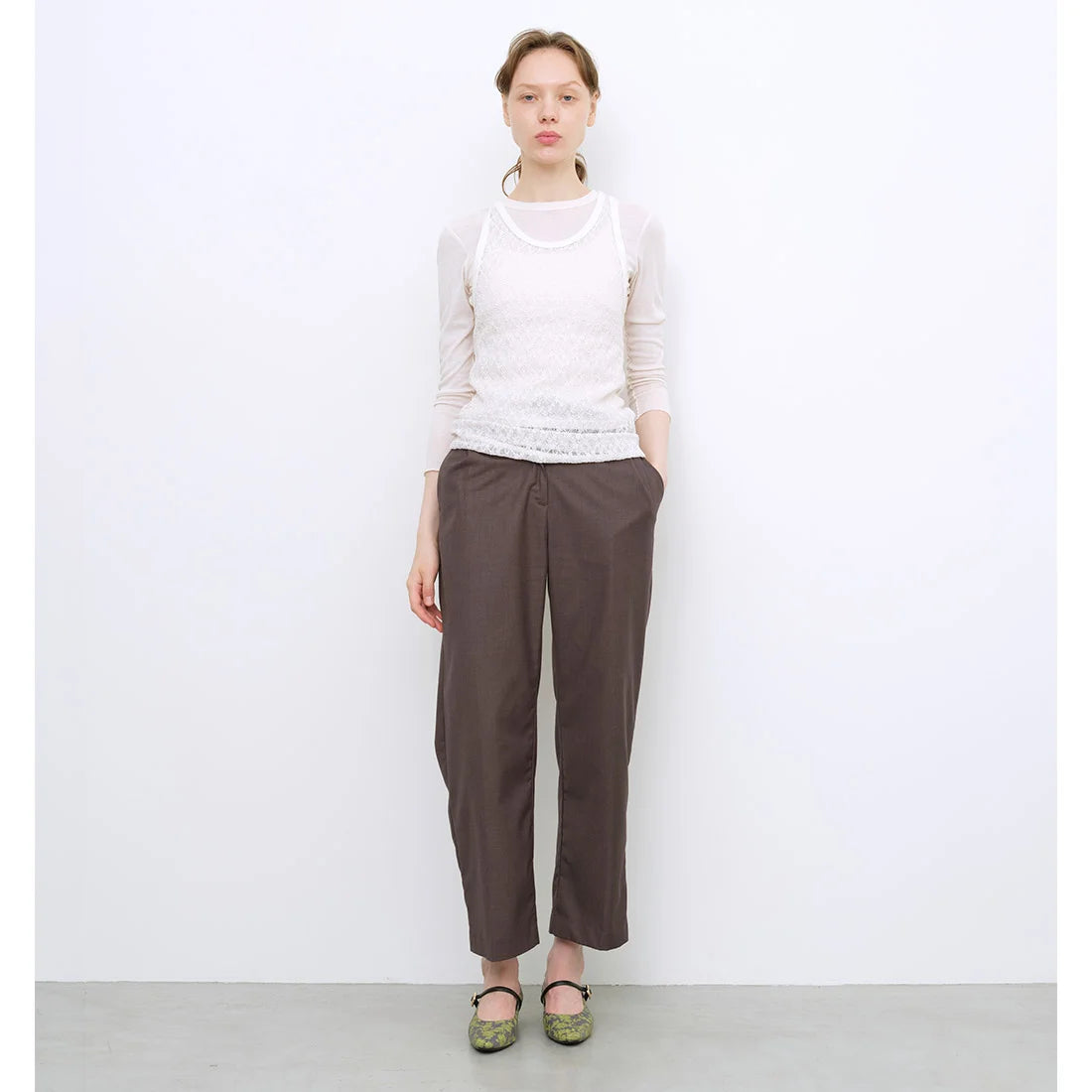 【新品預訂】日本製 Launa lea 3cm踭扣環肩帶樂福鞋 (609) （芥末色 / Mustard-ZC)