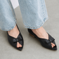 【新品預訂】日本製 Launa lea 優雅魚嘴細蝴蝶結平底鞋(634)  (黑色/Black)