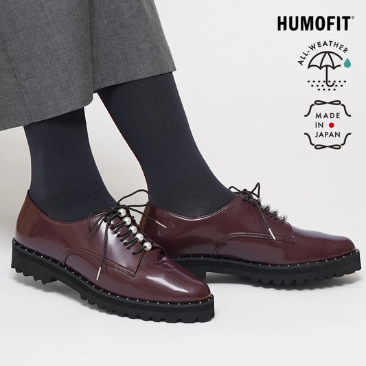【新品預訂】日本製 Lauf Oletta [All Weather] 全天候防水輕盈珍珠繫帶鞋（LRH128 BORDEAUX） (酒紅色)