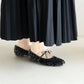 日本製Launa lea 亮片芭蕾平底鞋 (B7608A) (Black Z)