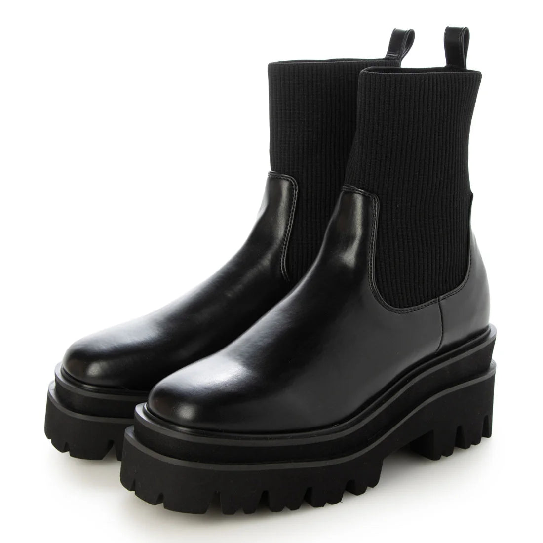 【新品預訂】Launa Lea 7.5cm踭針織襪厚底靴子（S159）(黑色／Black)