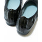 日本製【珍珠色調防水】Emma Francis 真皮 圓頭平底芭蕾舞鞋(02b-L M101)(Black Leather Mylar)（ブラック レザーマイラー）
