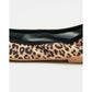 日本製【珍珠色調防水】Emma Francis真皮 尖頭平底芭蕾舞鞋(01b-L S328)(Leopard print leather suede)（レオパード柄 レザースエード）