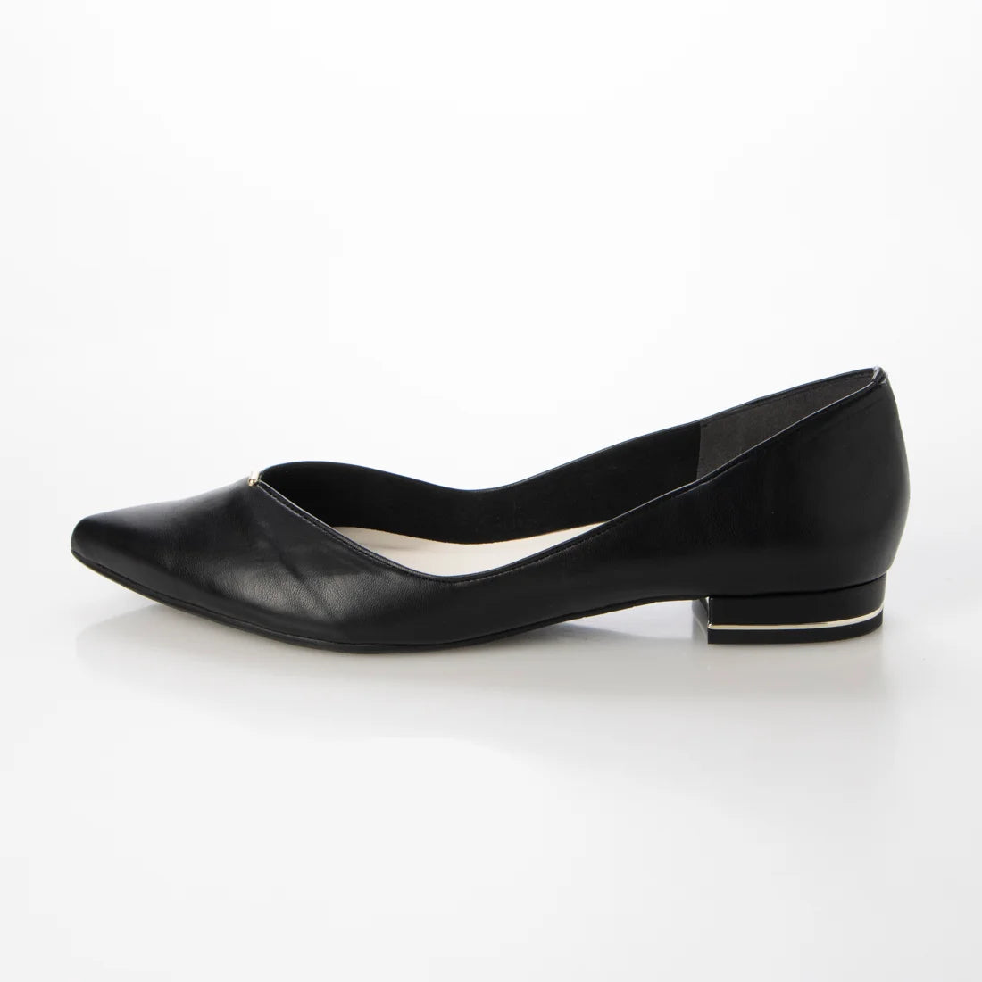 日本製 Launa lea 側切平跟高跟鞋 (492) ( 黑色／Black )