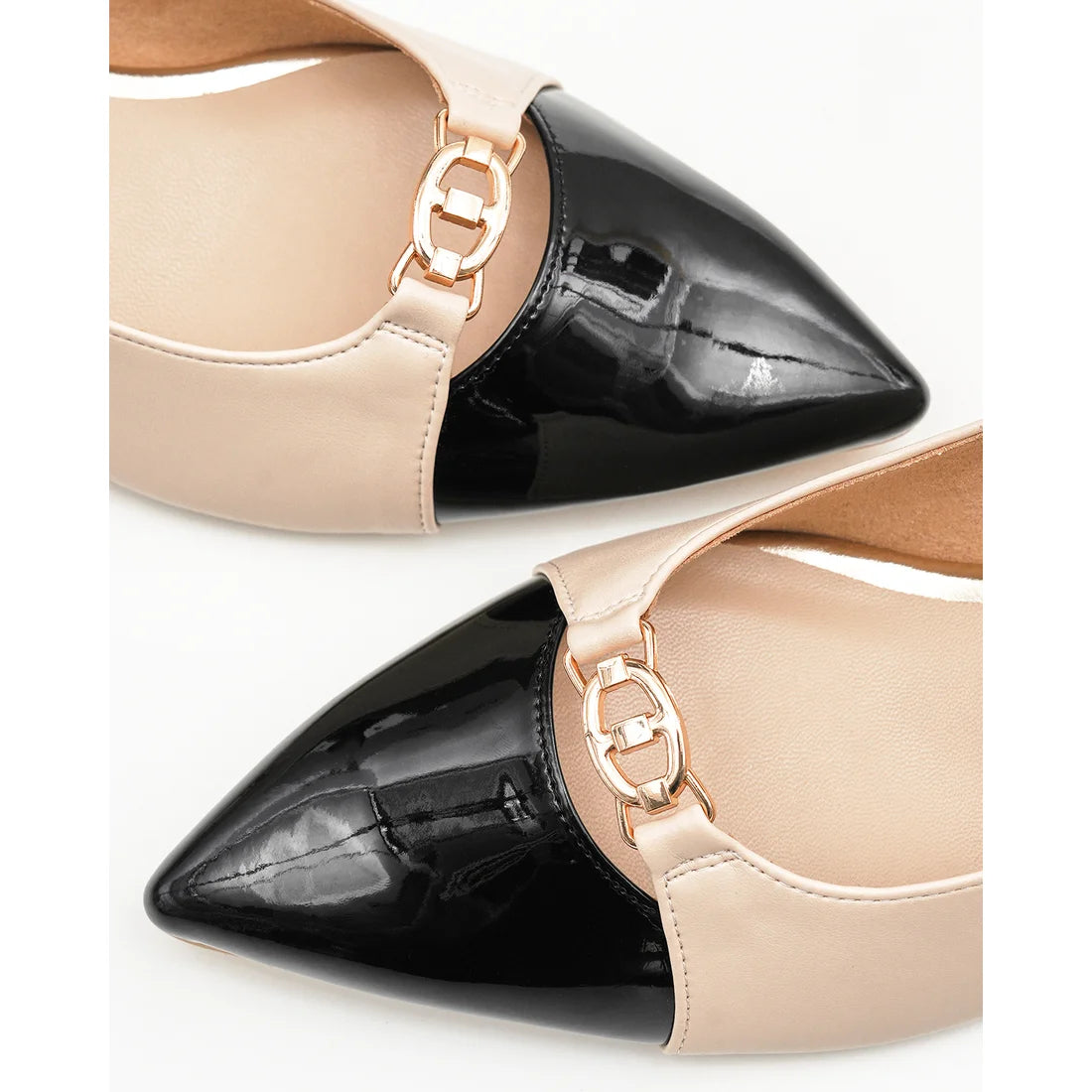 【新品預訂】日本製Emma Francis 4cm跟 前馬銜扣高跟鞋 (象牙色光滑) (4003a P177)