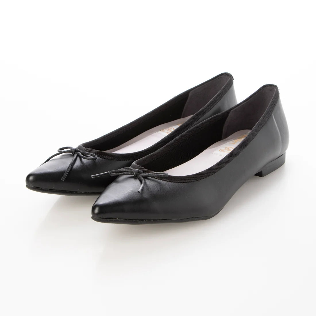 日本製 Launa lea 蝴蝶結尖頭啞面芭蕾晴雨鞋( RB4001A ) (黑色/Black)