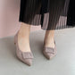 日本製 Launa lea 扣尖頭高跟鞋 (459A) (黑色 S / Black S )