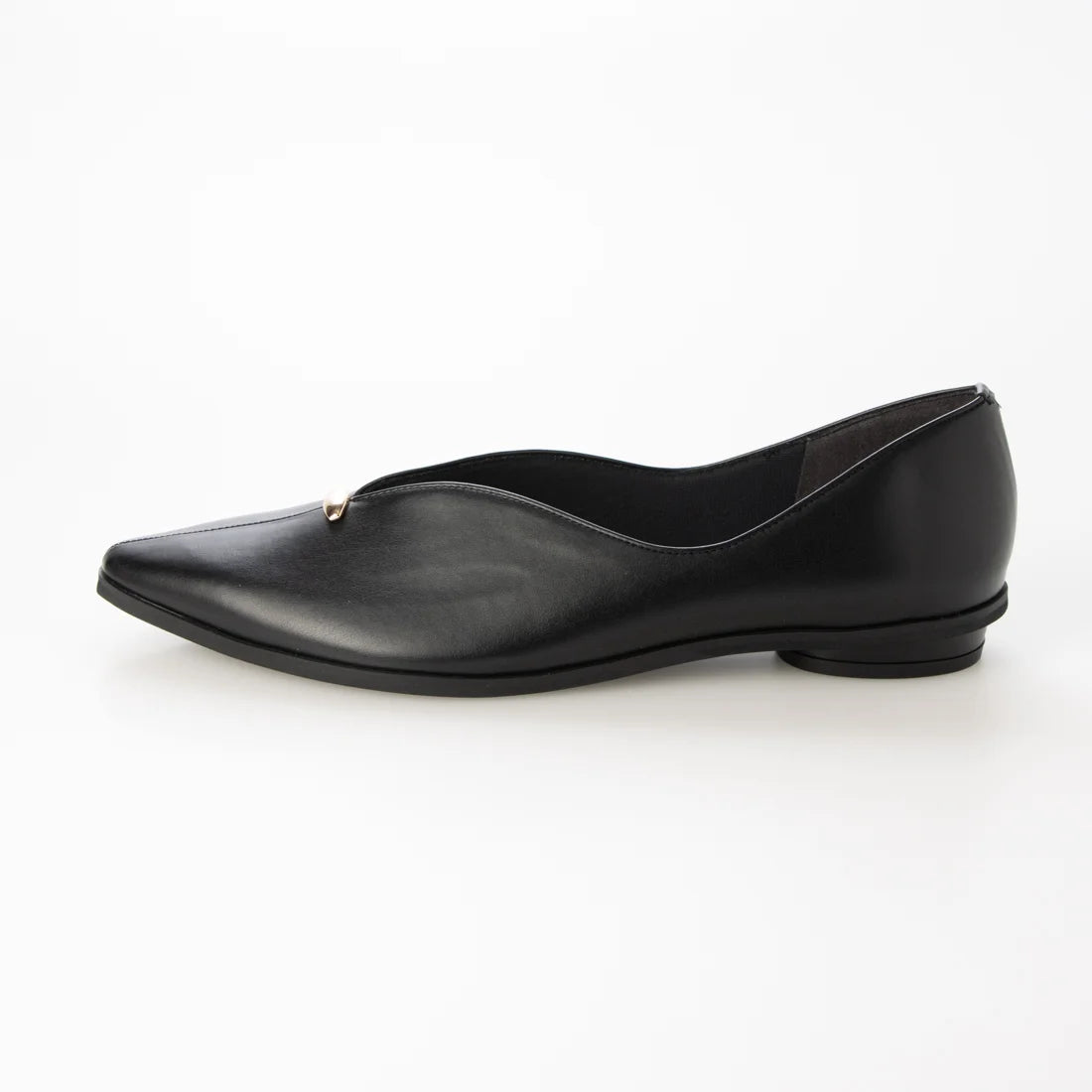 【新品預訂】日本製 Lauf Oletta  [All Weather] 全天候 蝴蝶剪裁小金屬扣平底鞋（LRP154 BLACK）(黑色)
