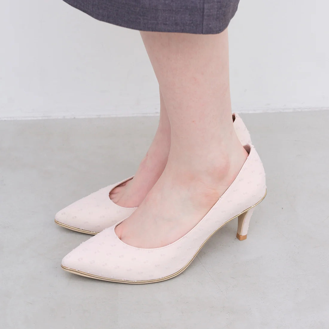【新品預訂】日本製 Launa Lea Rich 7cm Gold Line高跟鞋 (80001F) (粉色 Z / Pink Z)