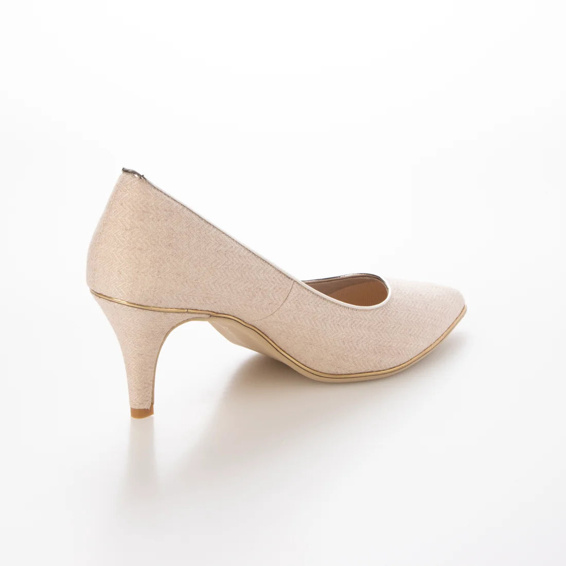 【新品預訂】日本製 Launa Lea Rich 7cm Gold Line高跟鞋 (80001F) (粉杏色 Z / Pink Beige Z)