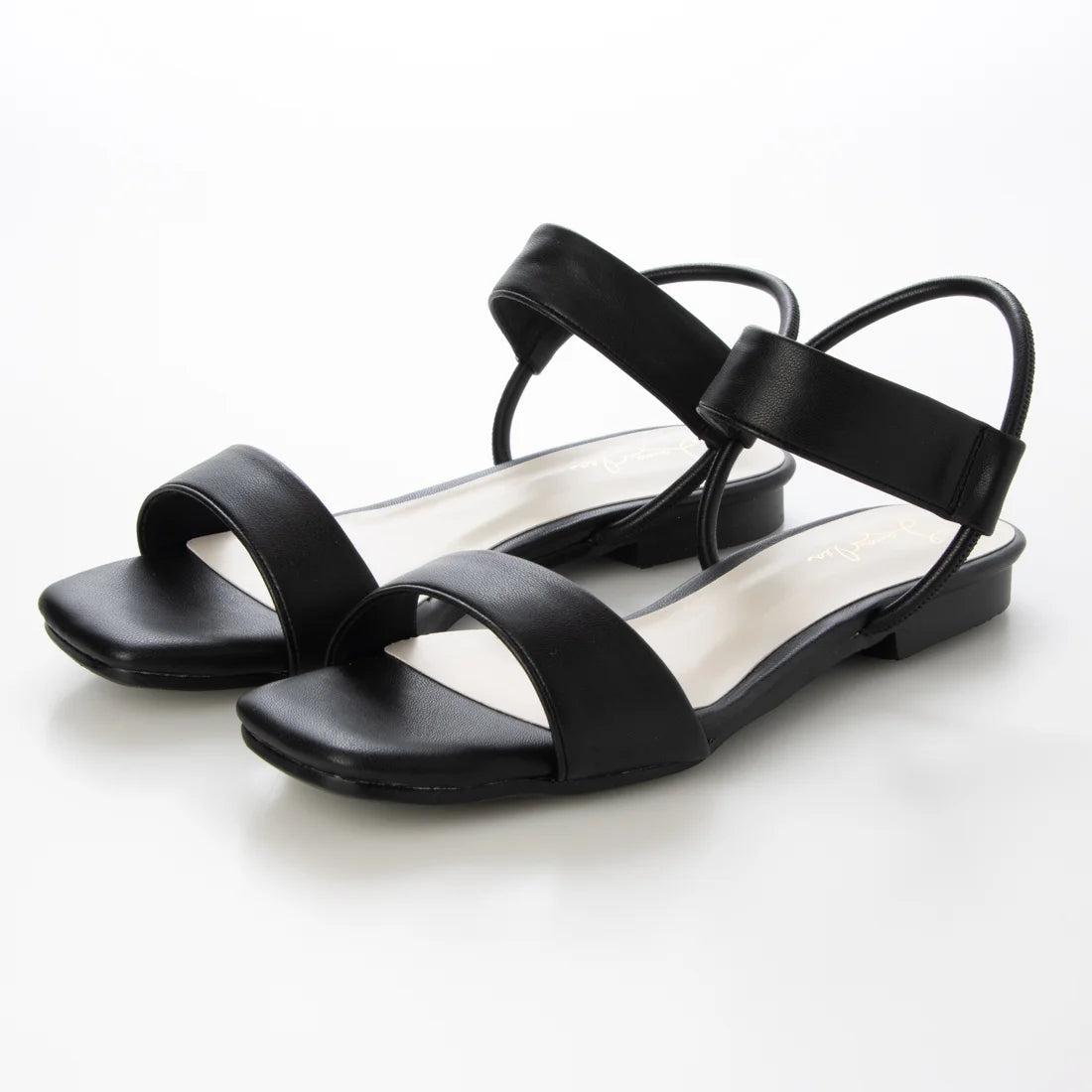 【新品預訂】日本製 Launa Lea 方頭帶子平底涼鞋(627)(黑色/ black)
