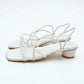 【新品預訂】日本製 Launa Lea 3.5cm踭交叉線帶涼鞋 (626)(白色E / White E)