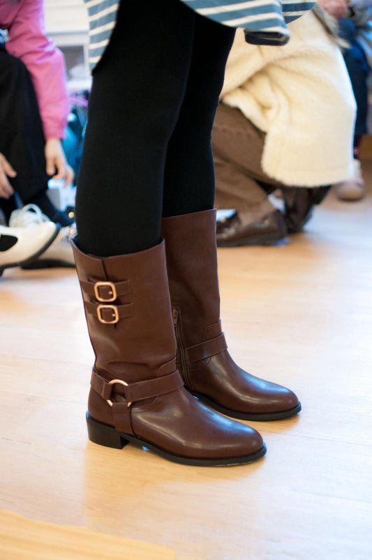 【新品現貨】 Launa Lea  3.5cm踭中長筒工程靴 (S148)(深棕色／D Brown)