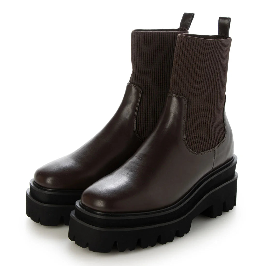 【新品預訂】Launa Lea 7.5cm踭針織襪厚底靴子（S159）(深棕色／D Brown)