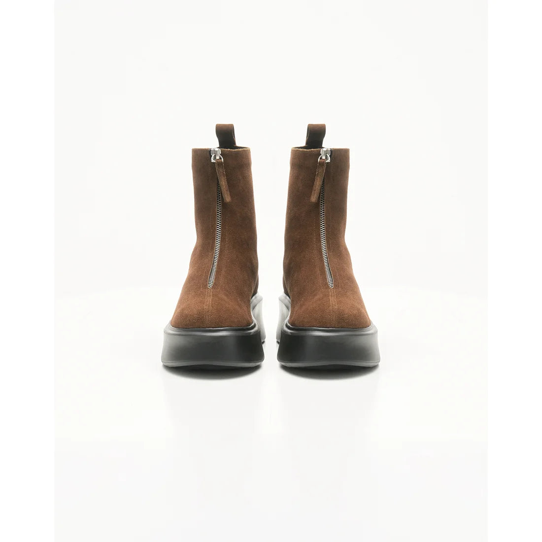 【新品預訂】日本製Emma Francis ［雨天應對］防水厚底前拉鍊靴子（棕色 絲絨皮革）(9013a-L V105)