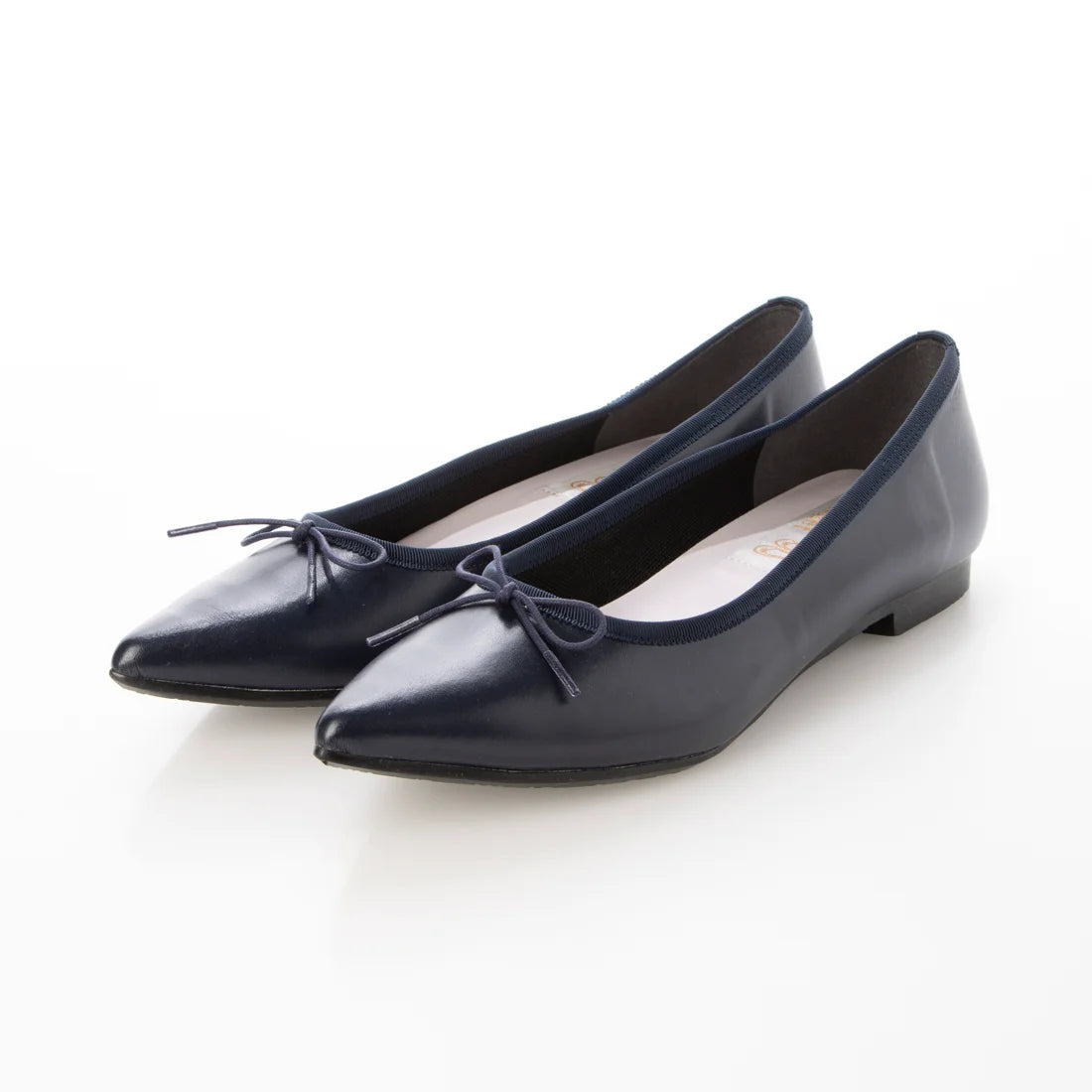 日本製 Launa lea 蝴蝶結尖頭啞面芭蕾晴雨鞋( RB4001A ) (深藍色/Navy)