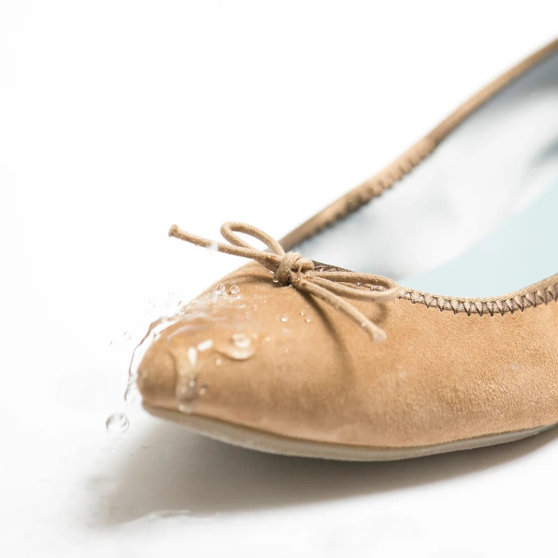 日本製【珍珠色調防水】Emma Francis圓頭平底芭蕾舞鞋(02b-L M162)(Silver leather suede)（シルバー レザースエード）