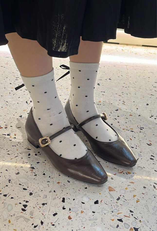 【新品預訂】日本製 Launa lea 2.5cm踭扣環肩帶樂福鞋 (609) （黑色/ Black)