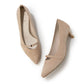 【新品預訂】日本製 Launa Lea 5cm踭高迷你金屬圖案高跟鞋 (610) (淺杏色 S / L Beige S)