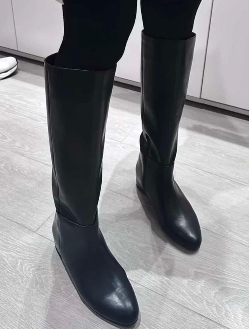 日本製 Launa Lea 5cm內增高柔軟長boot(S149)(黑色／Black)