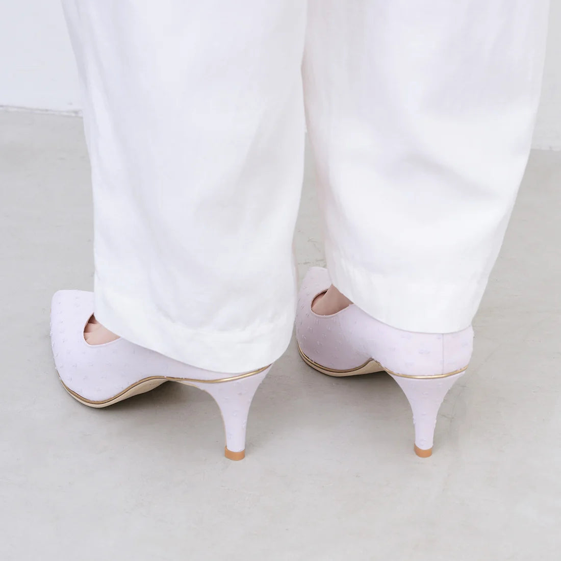 【新品預訂】日本製 Launa Lea Rich 7cm Gold Line高跟鞋 (80001F) (薰衣草色 Z / Lavender Z)