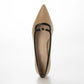 【新品預訂】日本製 Lauf Oletta [All Weather] 全天候 4cm踭 可調節橫帶尖頭高跟鞋（LRH136 Beige/C） (杏色)