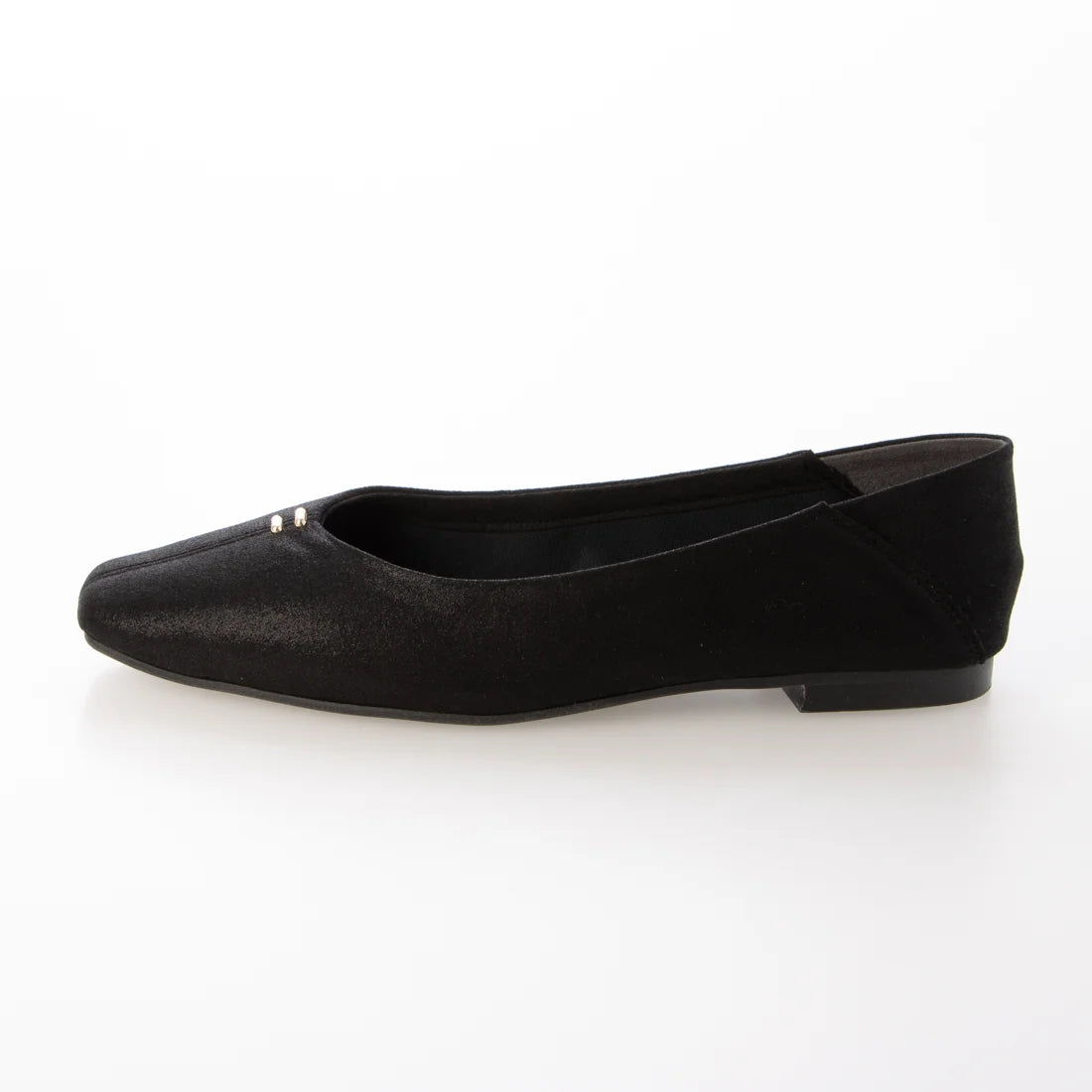 【新品預訂】日本製 Lauf Oletta 簡約金色配件踩踭平底鞋 (LH103 Black-S) (黑色)