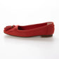 【新品預訂】日本製 Lauf Oletta 鑲邊流蘇設計的氣質平底鞋(LH120 Red-S) (紅色)