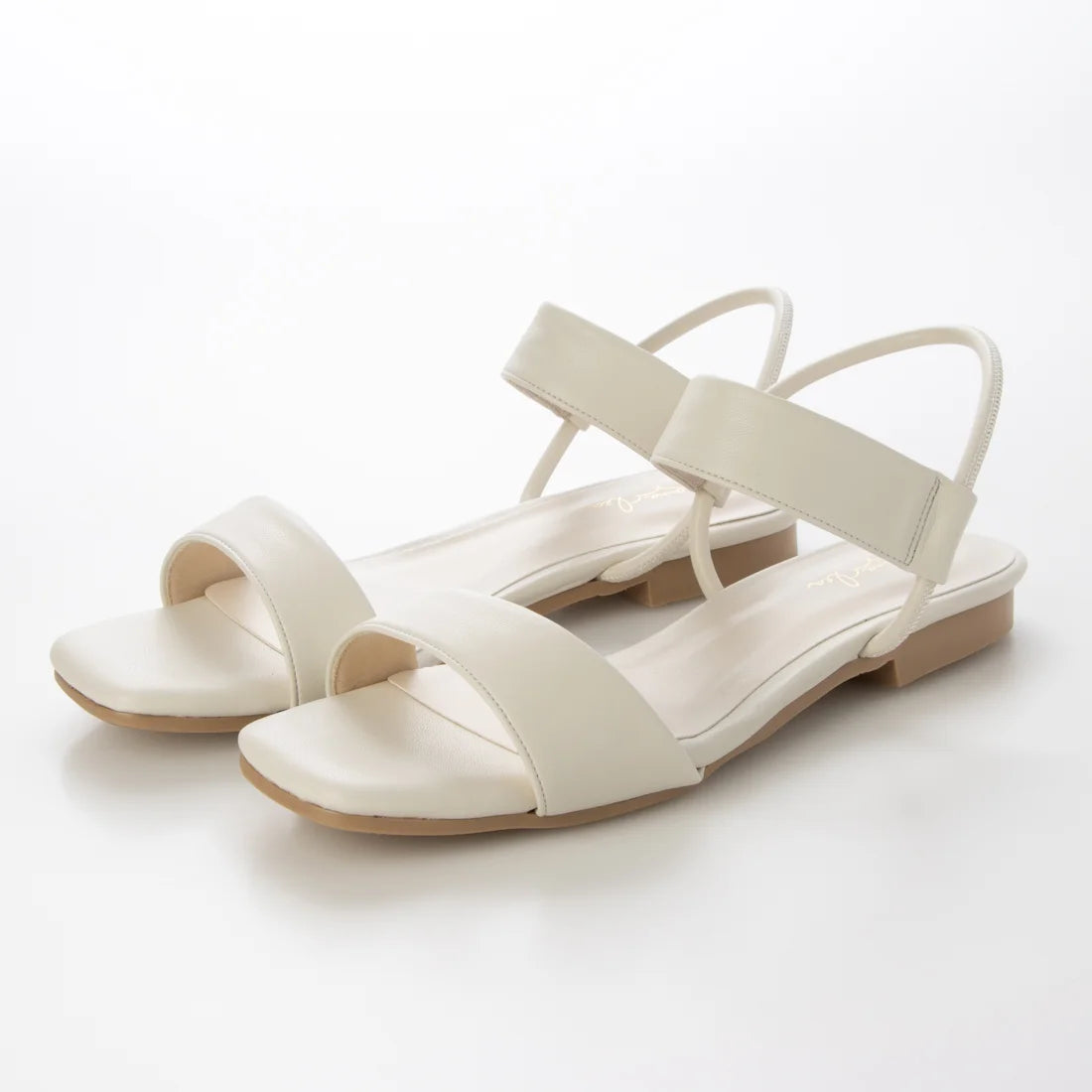 【新品預訂】日本製 Launa Lea 方頭帶子平底涼鞋(627)(象牙色/ Ivory)