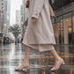 【香港限定】日本製 Launa lea 晴雨兩用 尖頭5cm粗跟高跟鞋 (RH9486)(粉杏色 / pink beige )