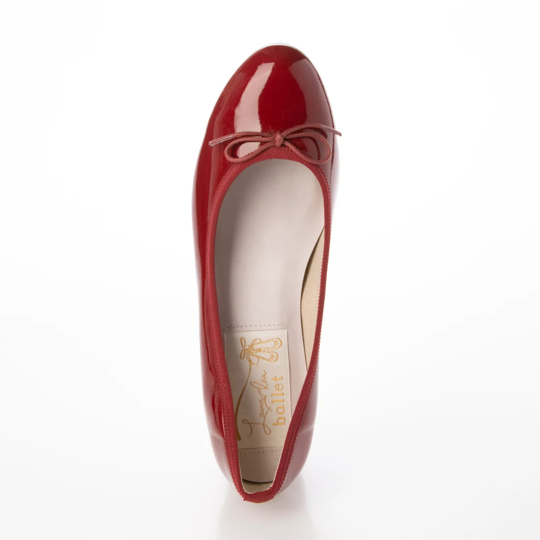 日本製 Launa lea 3cm踭蝴蝶結圓頭亮面芭蕾晴雨鞋( RB5401A ) (酒紅色/RED E)