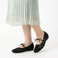 【新品預訂】日本製 Launa Lea 花卉蕾絲漁網芭蕾舞鞋 (B7612A)(黑色 / Black Z)