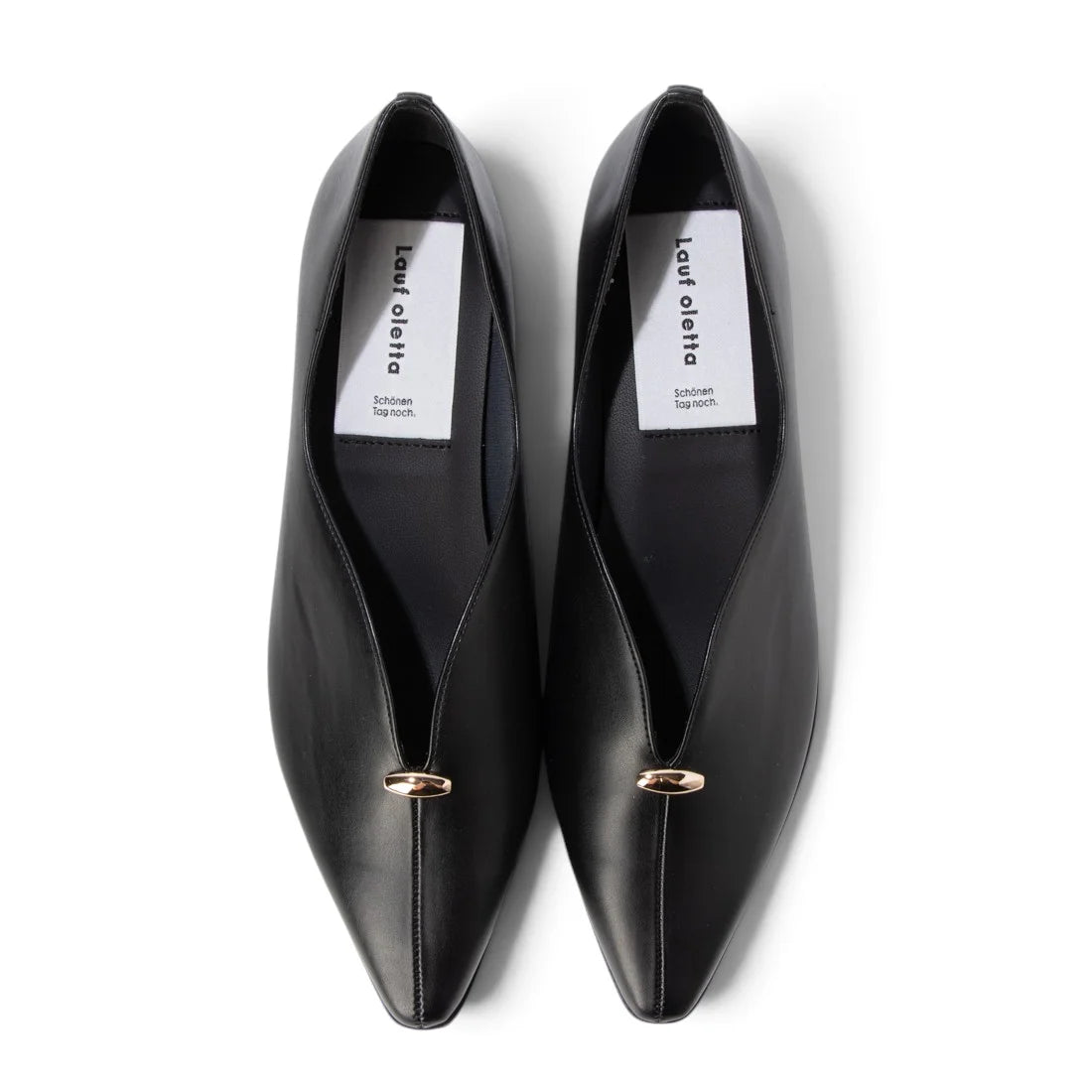 【新品預訂】日本製 Lauf Oletta  [All Weather] 全天候 蝴蝶剪裁小金屬扣平底鞋（LRP154 BLACK）(黑色)